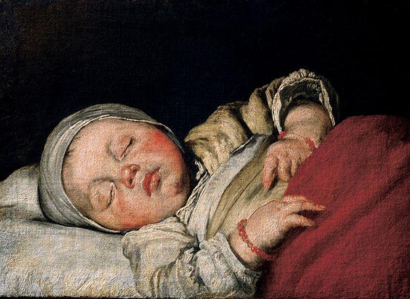 Bernardo Strozzi Schlafendes Kind oil painting image